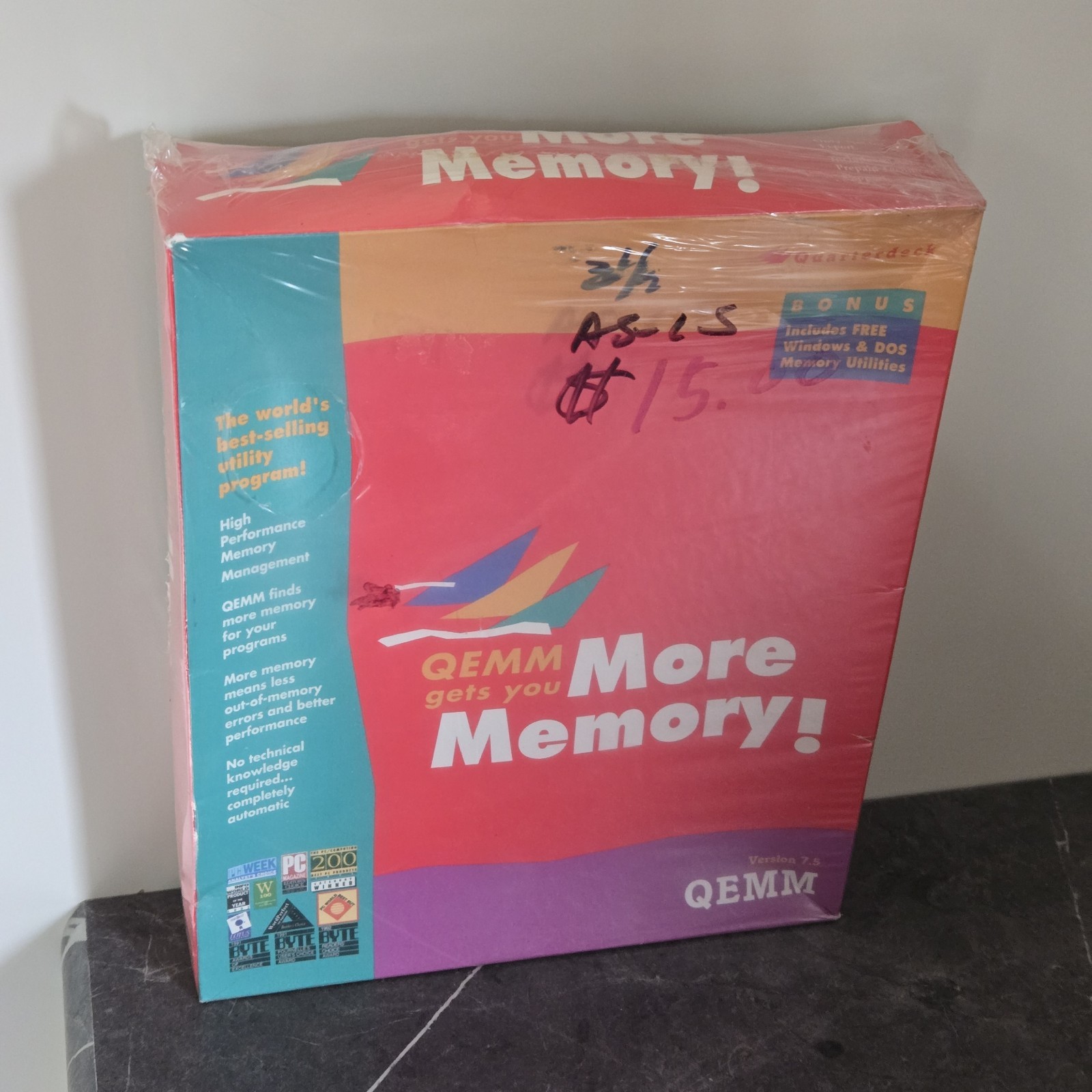 Quarterdeck QEMM More Memory Version 7.5 NEW, Sealed BIG BOX Windows DOS
