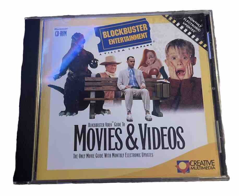 VINTAGE BLOCKBUSTER GUIDE TO MOVIES & VIDEOS - RARE PC WINDOWS CD-ROM