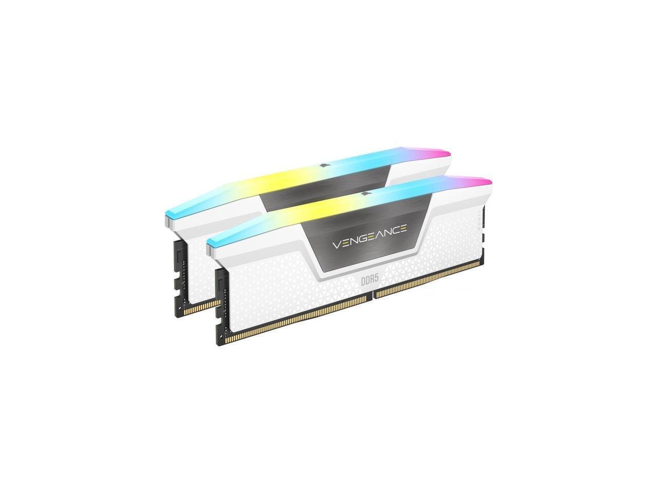 CORSAIR Vengeance RGB 32GB (2 x 16GB) 288-Pin PC RAM DDR5 6000 (PC5 48000) Deskt
