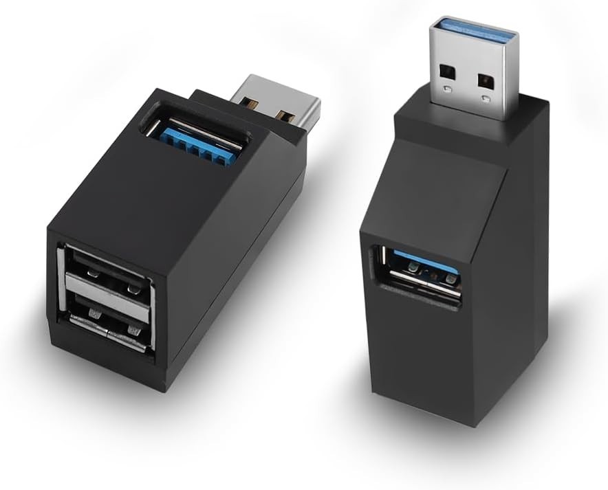 2 Pcs 3 Port USB 3.0 Hub Portable High Speed Splitter Box For PC Notebook Laptop
