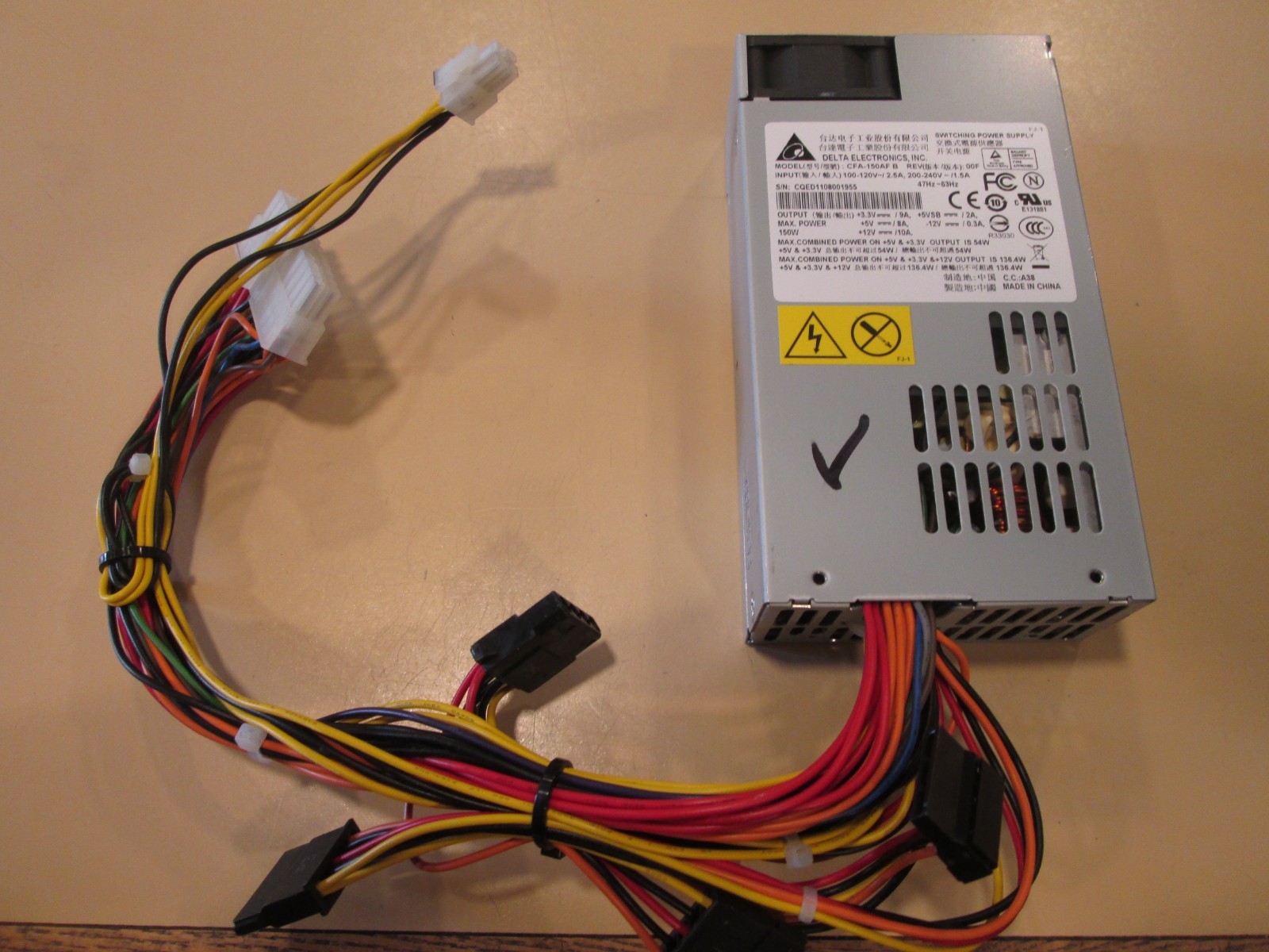 DELTA ELECTRONICS CFA-150AF B REV 00F 150W Power Supply