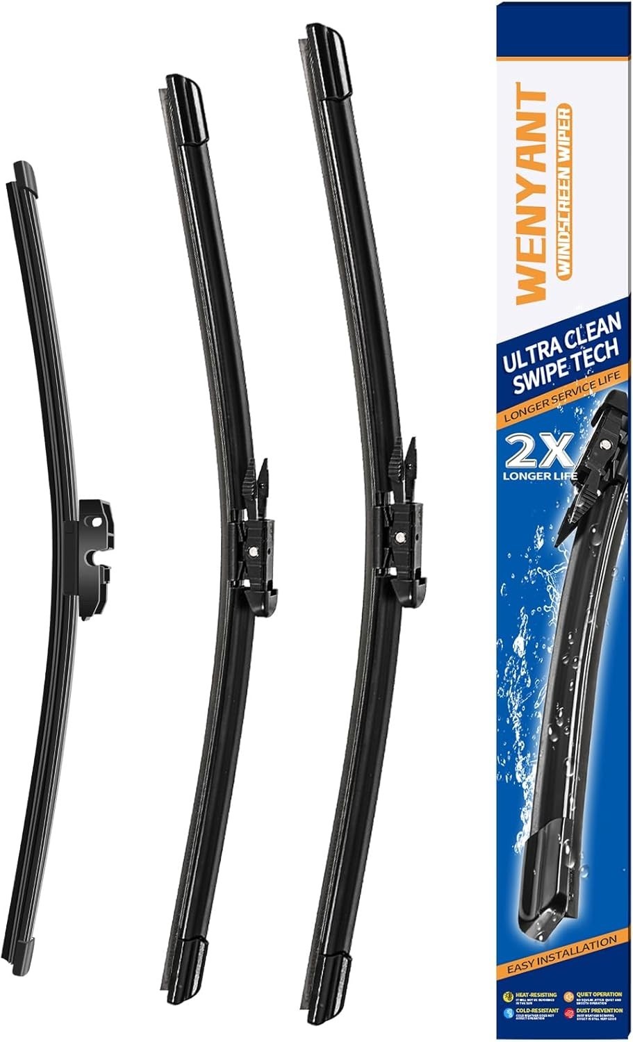 28"/28"/11" Windshield Wipers Compatible with Ford Escape 2013-2019 Front and 