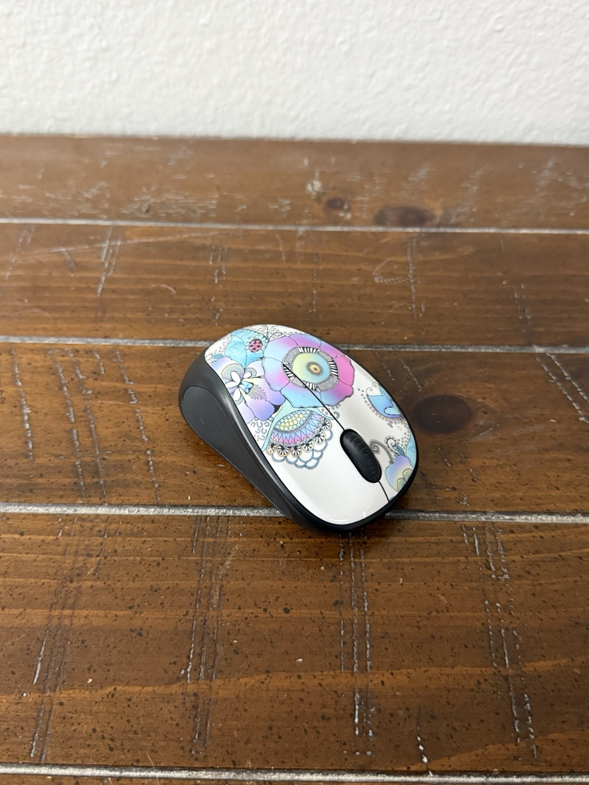 Logitech M317 Wireless Mouse Floral Design Doodle Collection