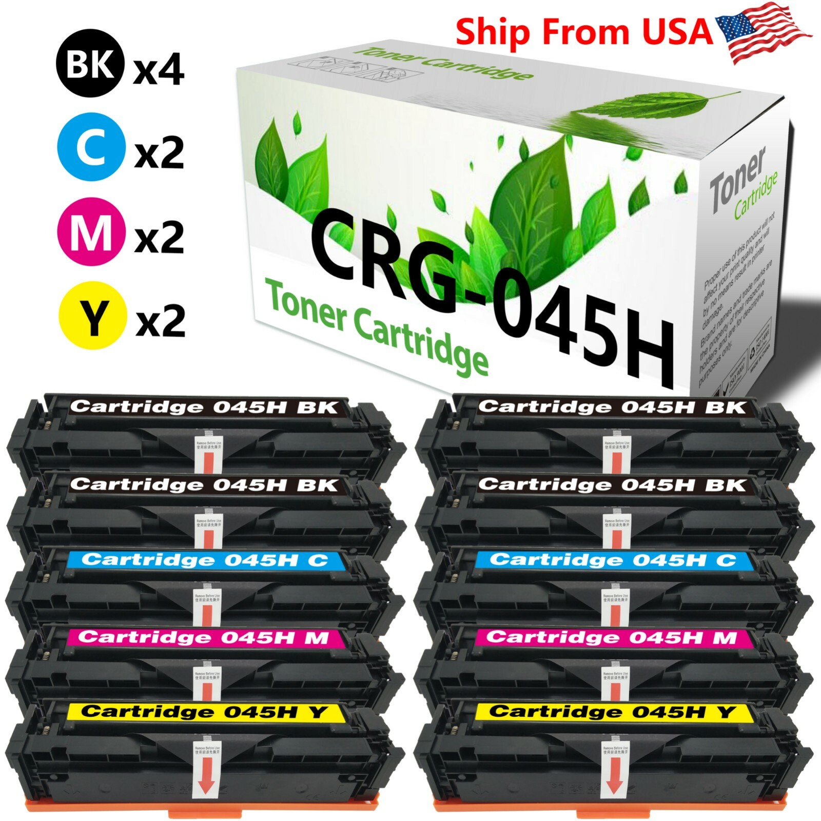 10PK CRG-045H 045H Toner Cartridge for Color image MF632Cdw MF613Cdw Printer