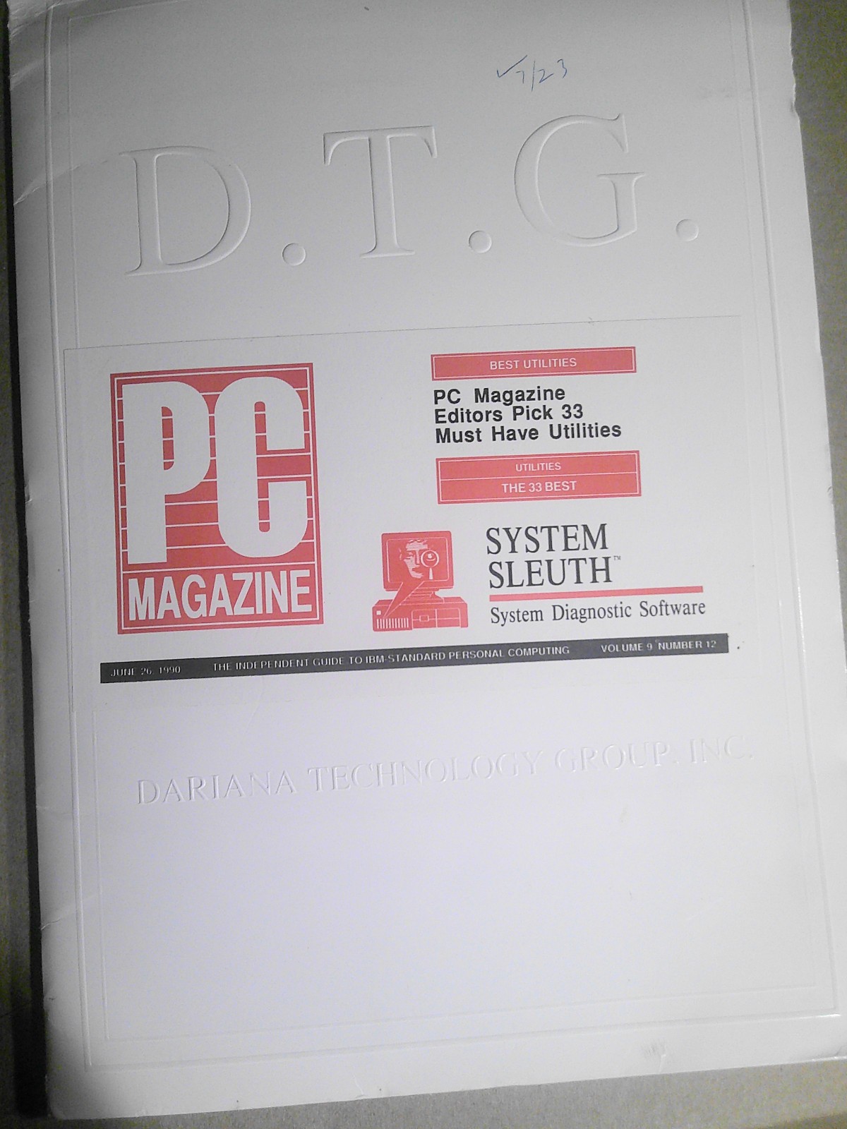 1990 Dariana Technology System Sleuth Press Kit. Diagnostics for IBM PC & Mac