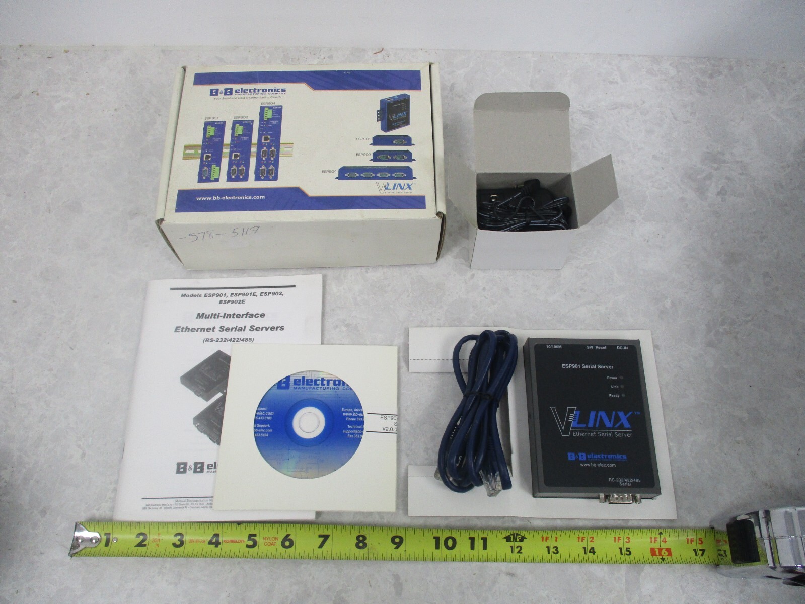 VLINX BB-ESP901E 1 PORT ETHERNET SERIAL SERVER, T1733