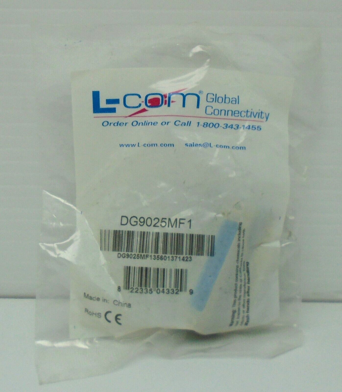 NEW L-com DG9025MF1 LOW PROFILE RIGHT ANGLE ADAPTER #779K