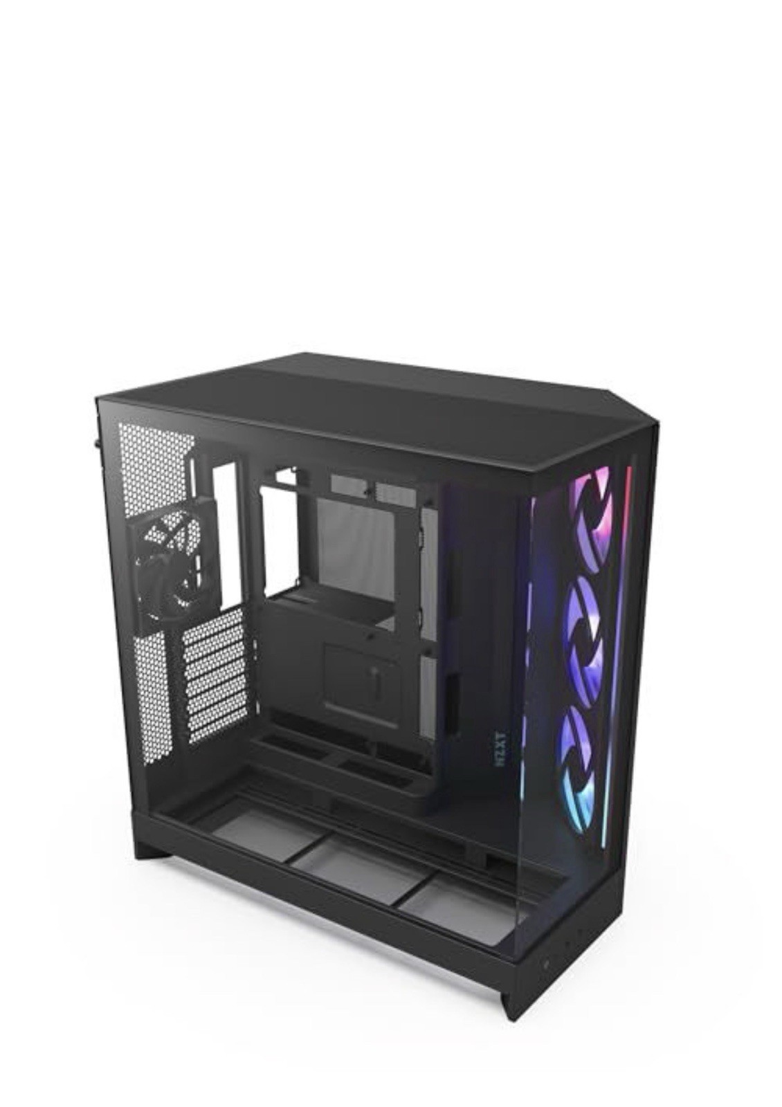 NZXT H9 Flow RGB - Dual-Chamber ATX PC Case - Black