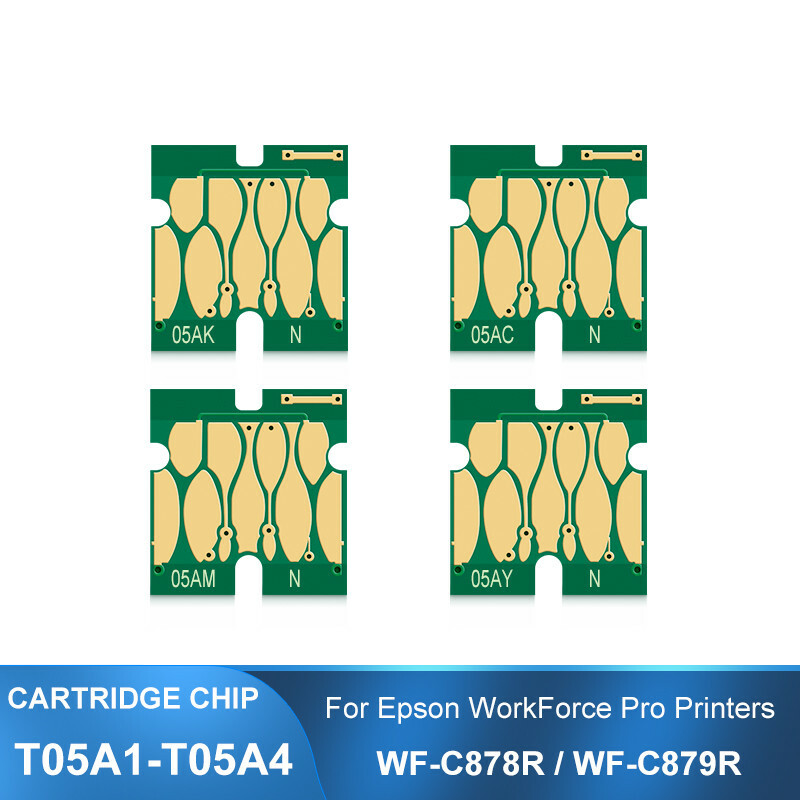 For Epson WorkForce Pro WF-C878R WF-C879R Ink Cartridge Chip 4PC/set