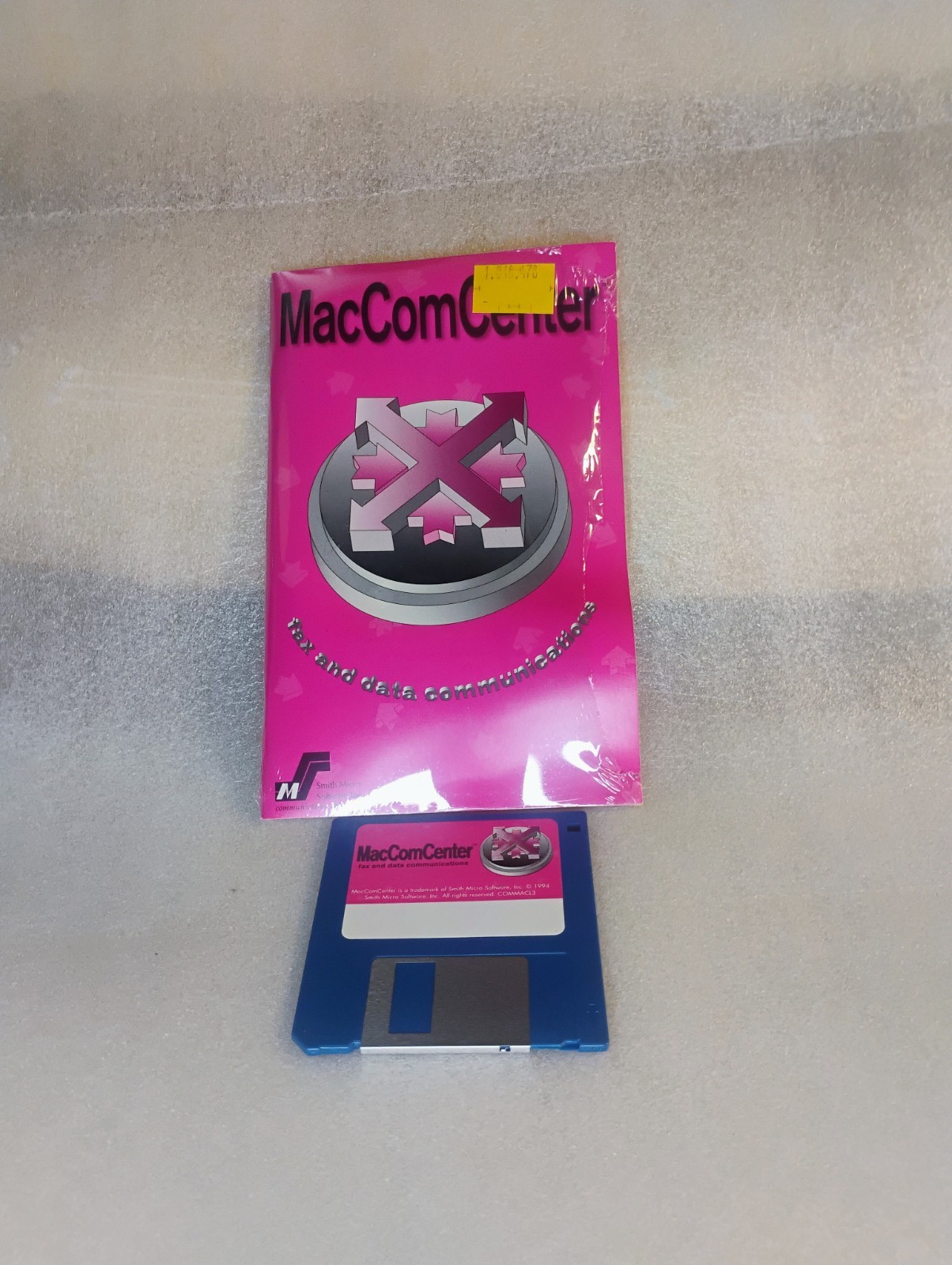 Vintage 3.5" floppy disk diskette software Mac Com Center fax 1994 Smith Micro