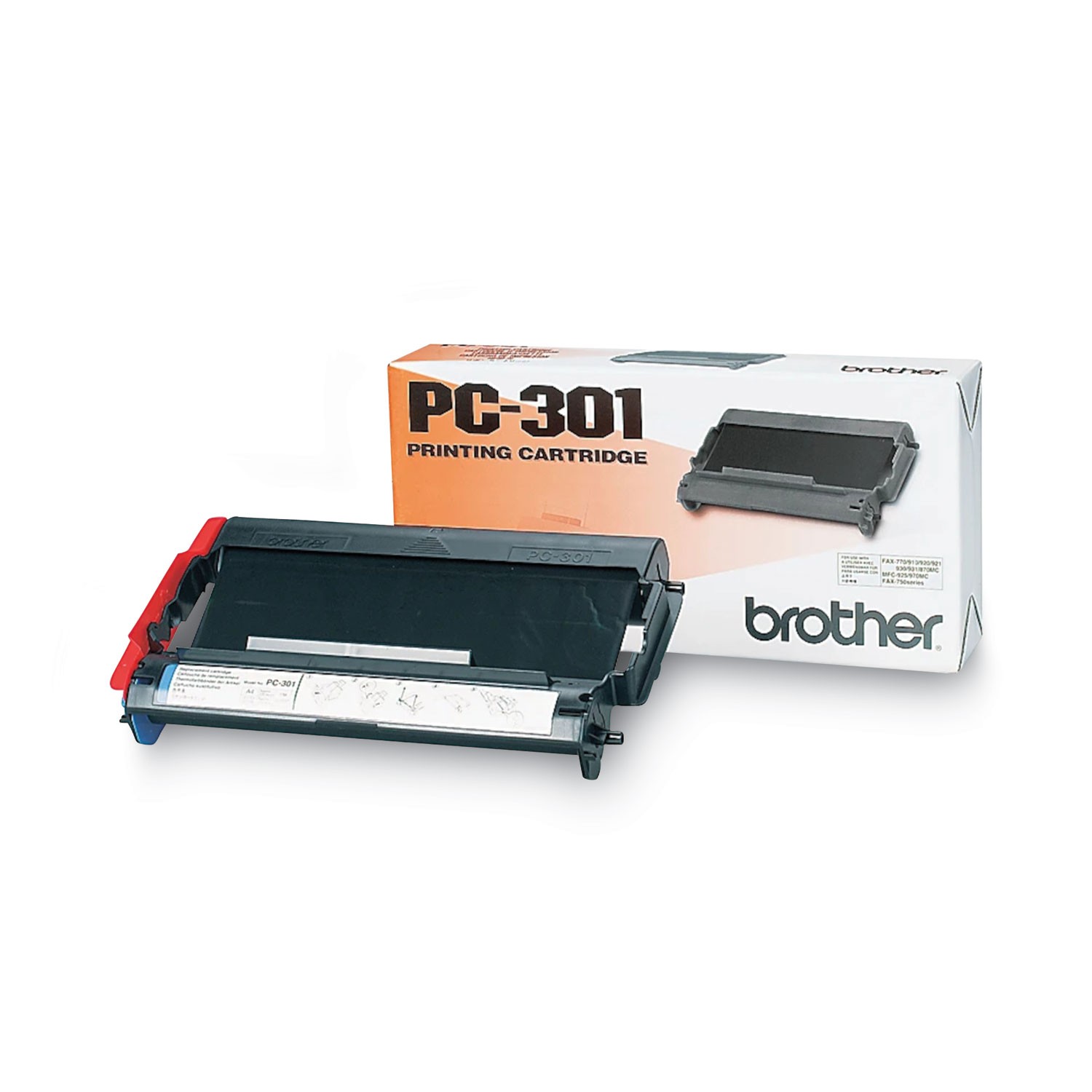 Brother PC301 Thermal Transfer Print Cartridge, Black
