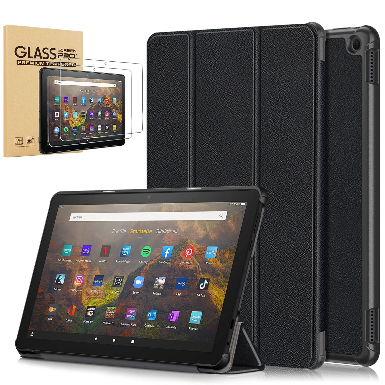 Magnetic Case for Amazon Fire HD 10 Tablet (13th Gen 2023) Trifold Stand Cover