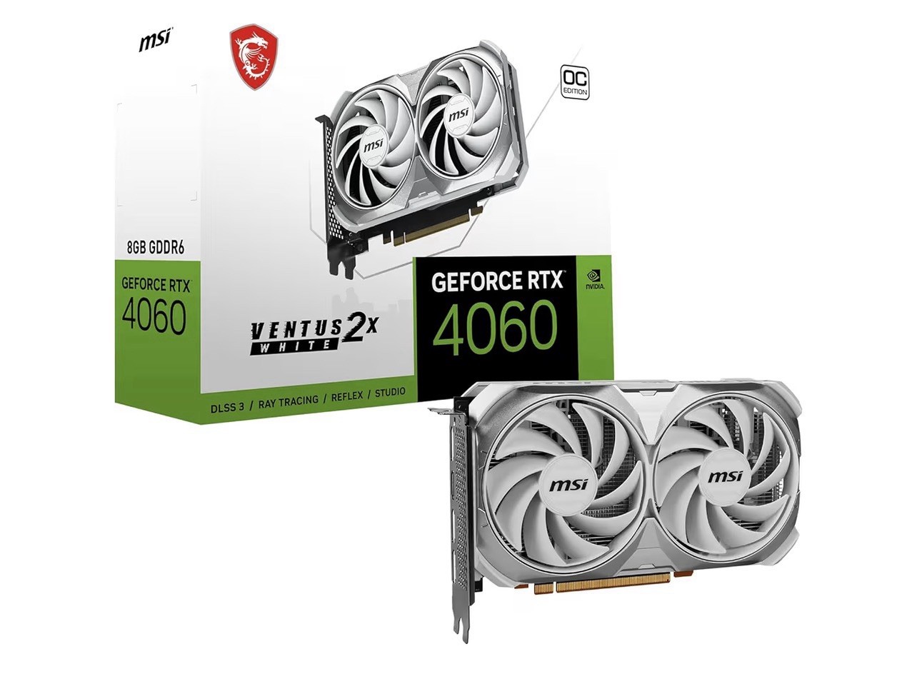 MSI GeForce RTX 4060 VENTUS Graphic Card - 8 GB GDDR6 White
