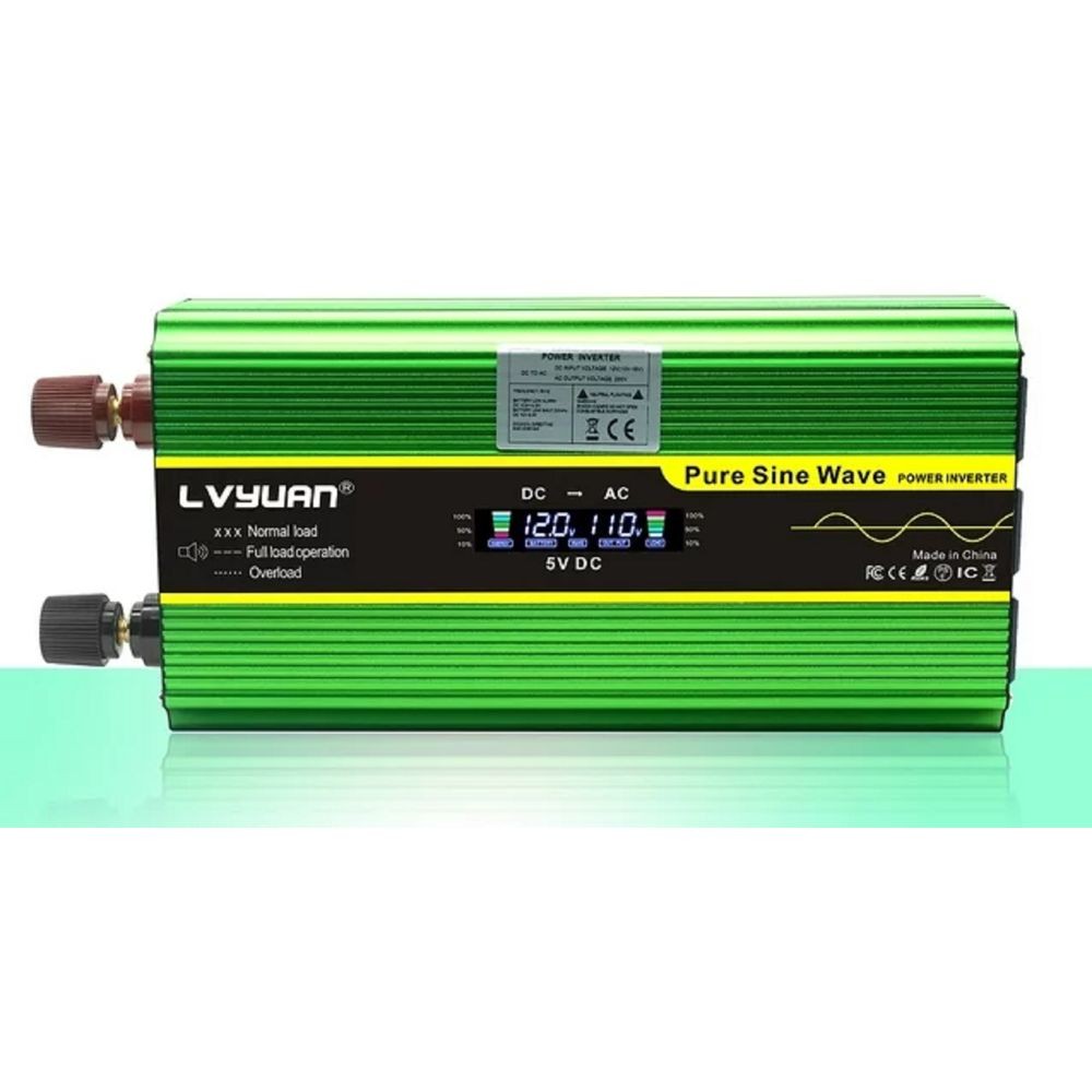 F-3000P 3000 Watt Pure Sine Wave Power Inverter 12V to 110V DC to AC w