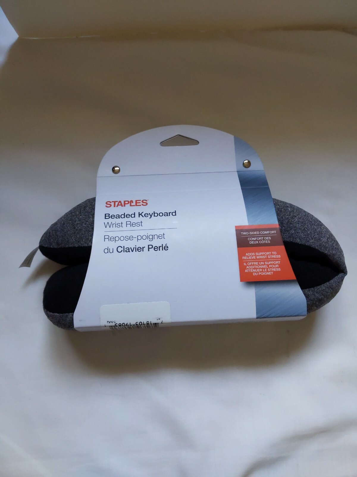 Staples Beaded Keyboard Wrist Rest Gray 53325 Micro beads Desk Black