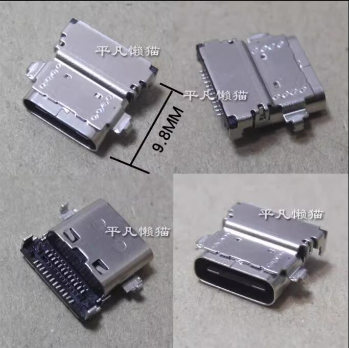 Notebook Type-C USB3.1 24 Pin 2 Row 12 Pin L=9.8MM Power Interface Charging Head