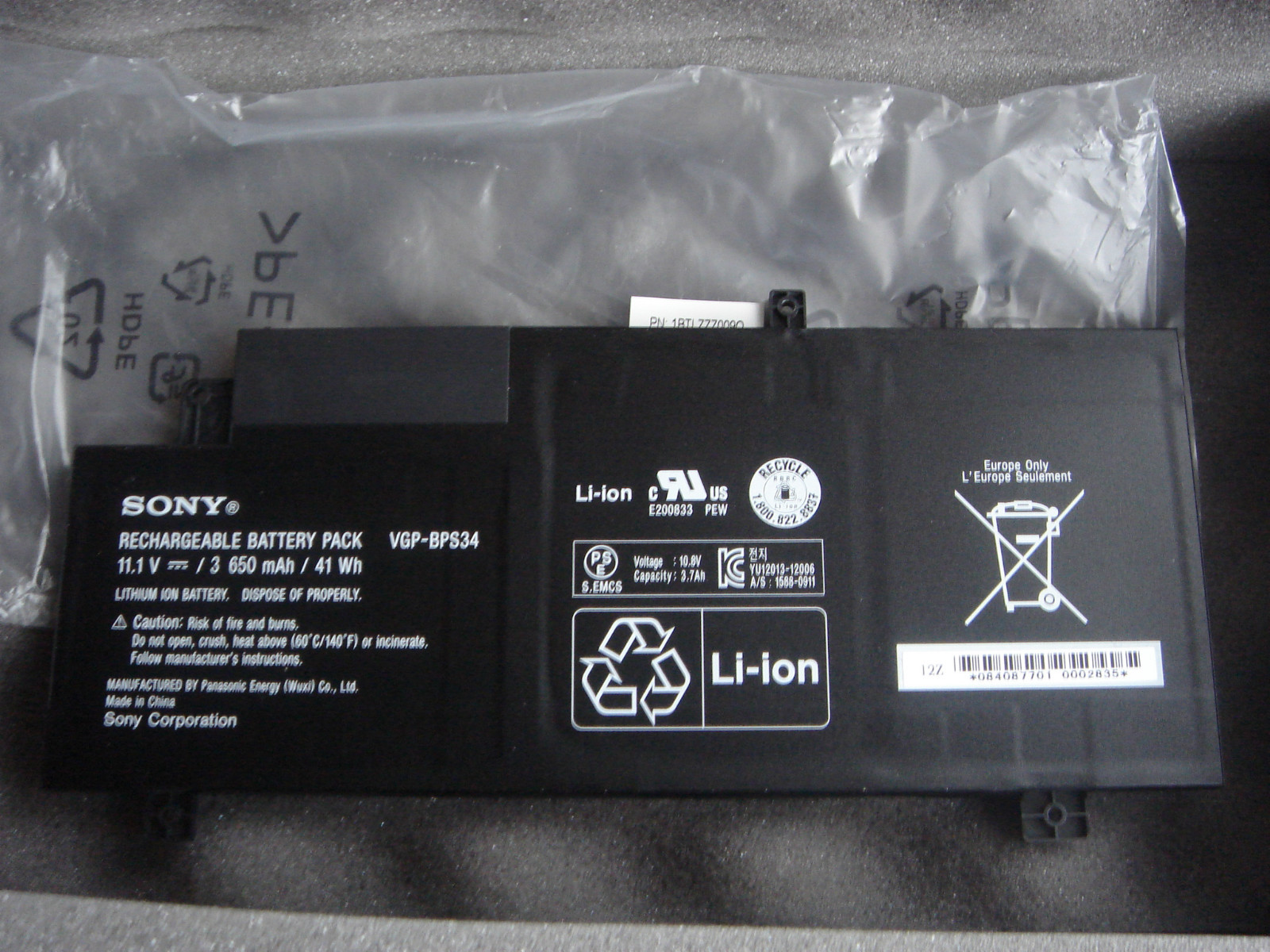 Original Sony Vaio VGP-BPS34 VGP-BPL34 15 Touch Laptop Genuine New Battery