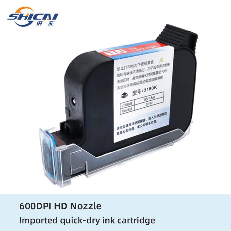 3pcs Replacement Black Cartridge Ink for 12.7mm Handheld Inkjet Printer