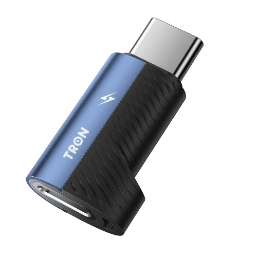 TRON USB-C Male to Lightning Female Adapter – For Charging & Data Sync -No Audio