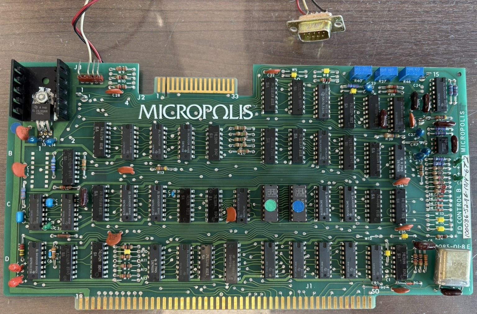 Micropolis 100085-01-8E S-100 Floppy Interface Controller Board Imsai 8080