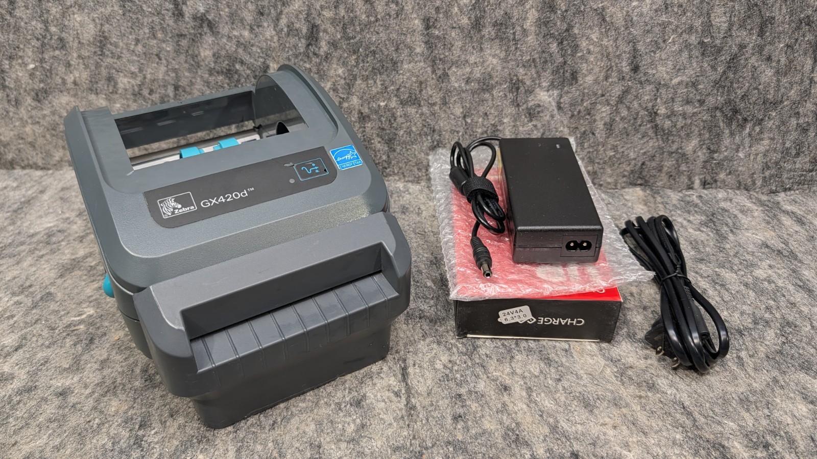 Zebra GX420D 203dpi Thermal Label Printer w/ Auto Front Cutter & Power Supply