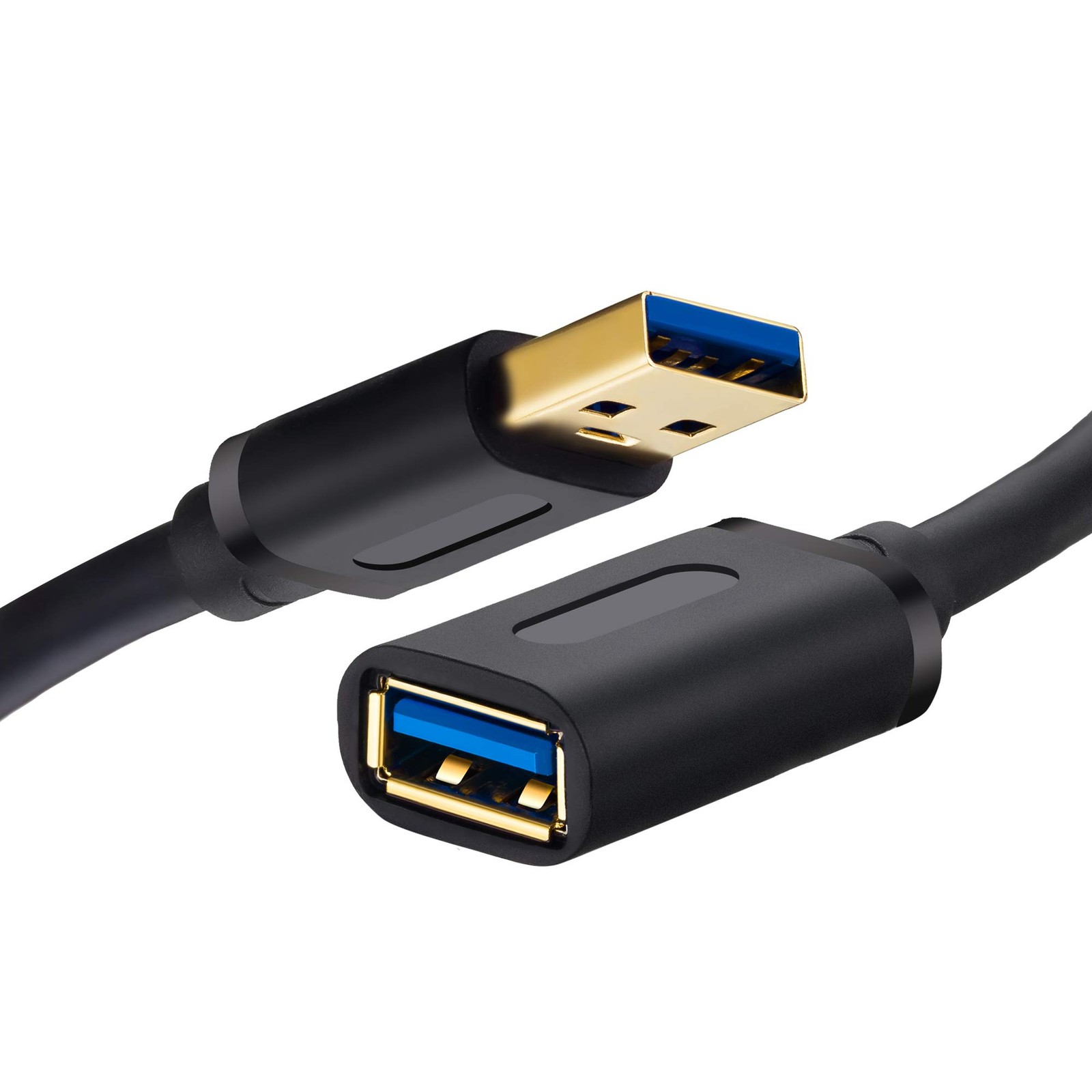 Tan QY USB 3.0 Extension Cable 25Ft, High-Speed Male to Female 25 ft, Black