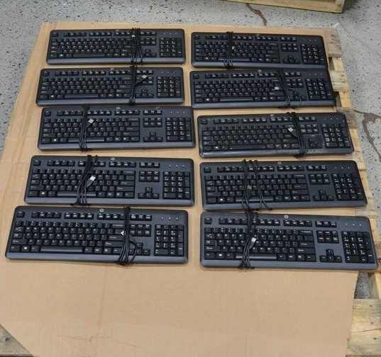 Lot of 10*HP KB57211 USB Wired Keyboard SEE NOTES