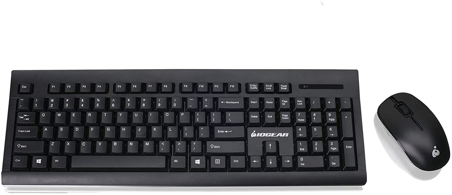 IOGEAR Long Range 2.4 GHz Wireless Keyboard and Mouse Combo GKM552RB