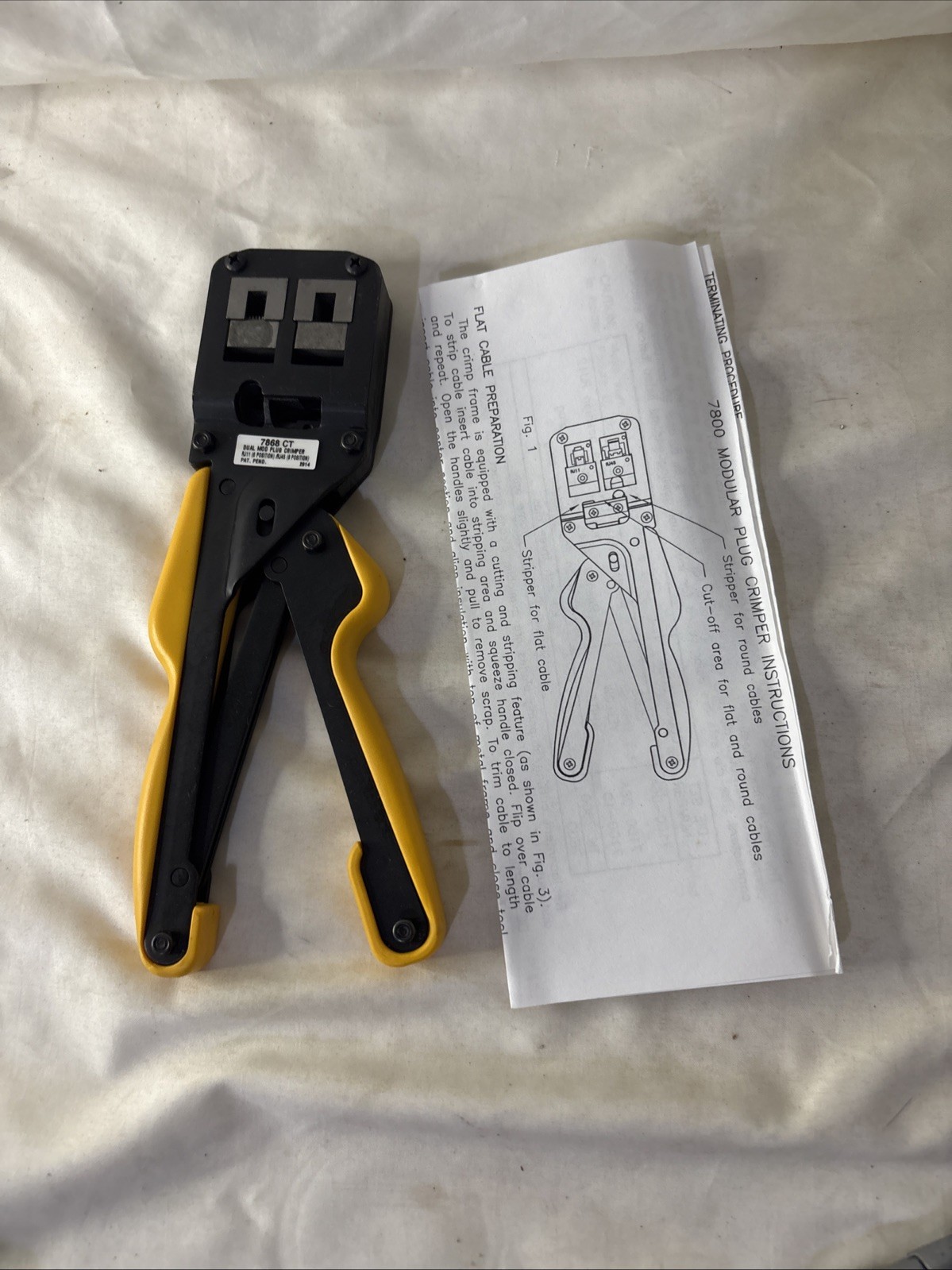 Sargent 7868 CT, Dual Modular Plug Crimper RJ11/RJ45