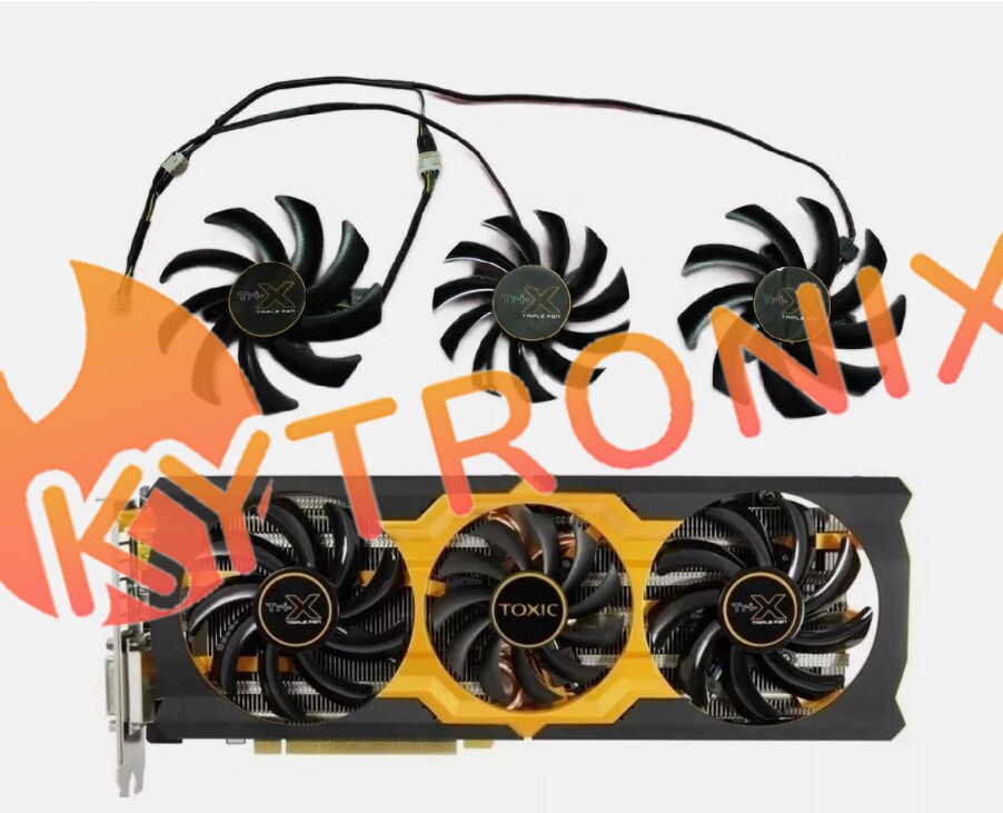 75mm + 85mm Sapphire TOXIC R9 270X 280X Tri-X Graphics Card Fan Replacement R190