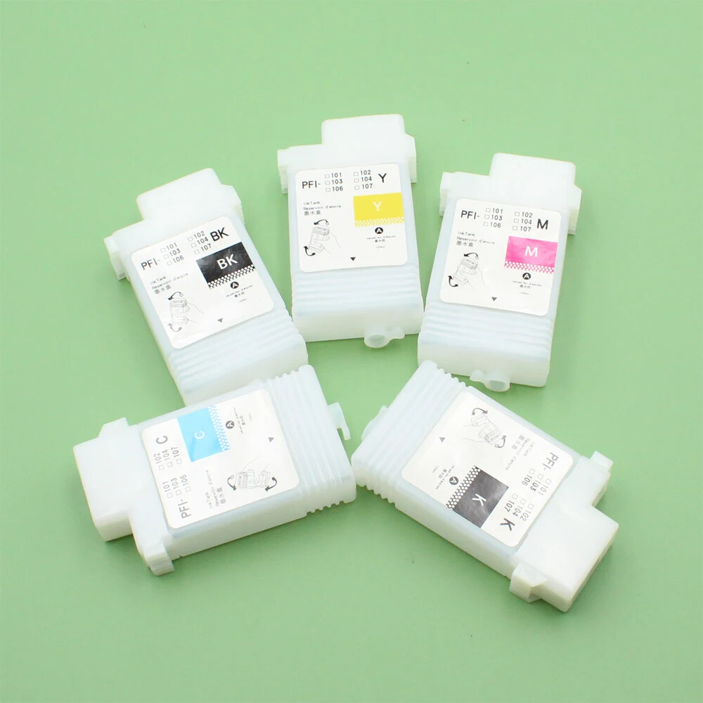 Colors/Set PFI120 Refillable Ink Cartridge For TM200 TM-205 TM-305 TM300 Printer