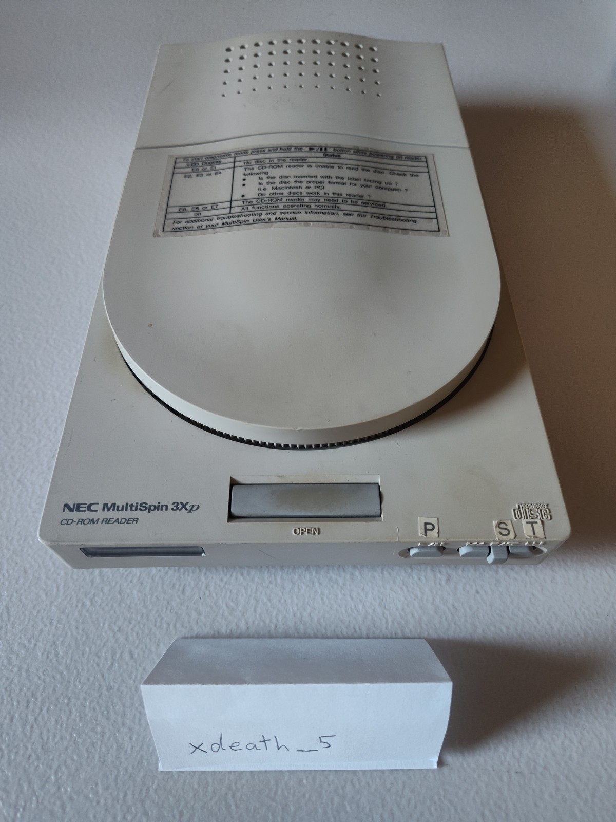 NEC MultiSpin CDR-400 3Xp External CD-ROM Drive Vintage Retro PC