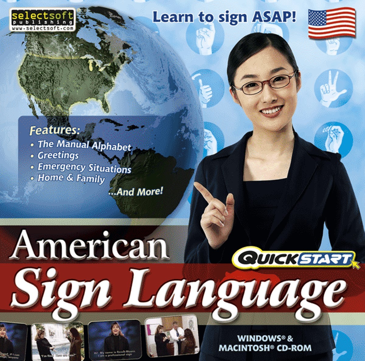 Quickstart American Sign Language - Learn to Communicate PC Windows Sealed New
