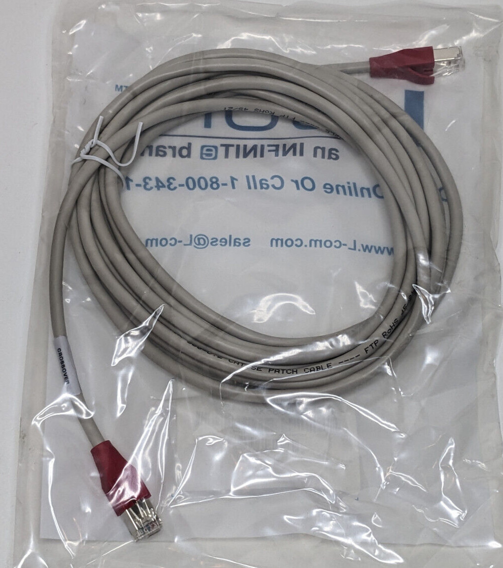 L-Com TRD855XCR-15 Shielded Cat 5e Patch Cable RJ45/RJ45 15' Ft 4-Pair 26AWG