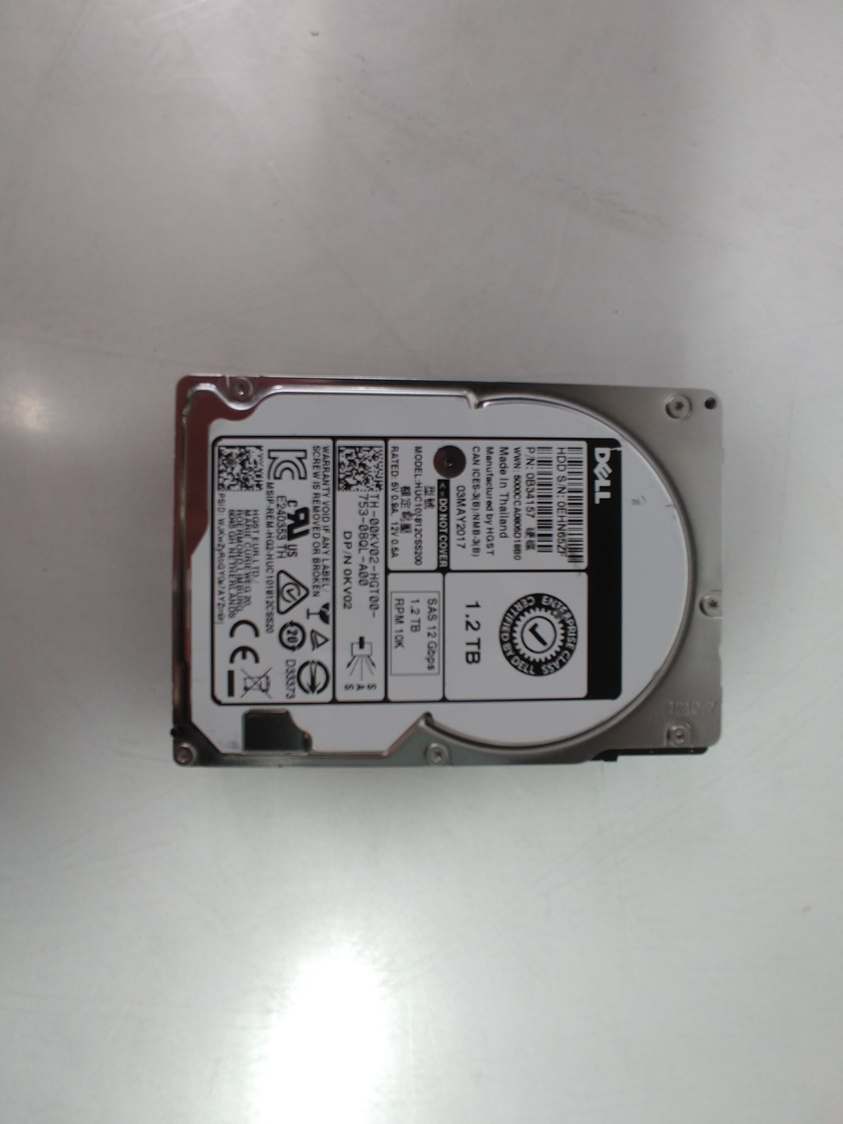 HGST Dell  HUC101812CSS200 1.2 TB SAS 3 2.5 in Enterprise Drive