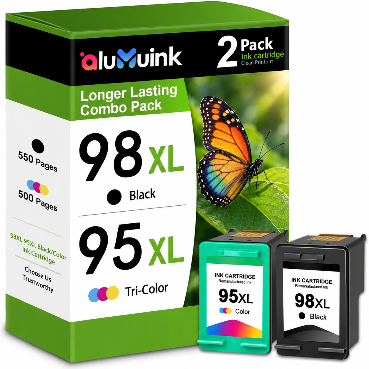 98 95 Ink Cartridge Compatible for DeskJet 5940 5940xi Officejet 100 150 6300