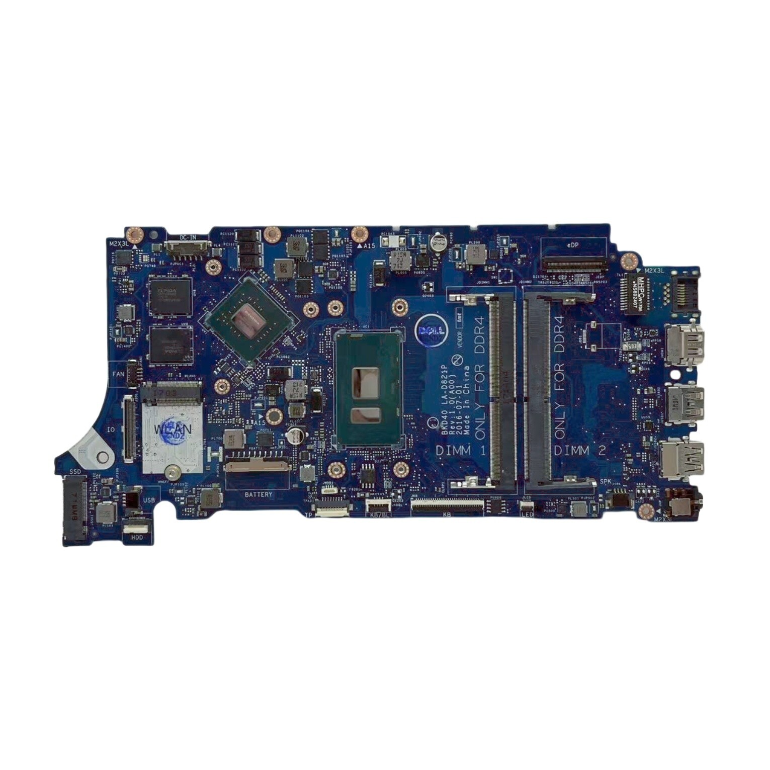 LA-D821P CN-05CPRV For DELL Inspiron 7460 7560 Motherboard i5-7200U 940MX 2G GPU