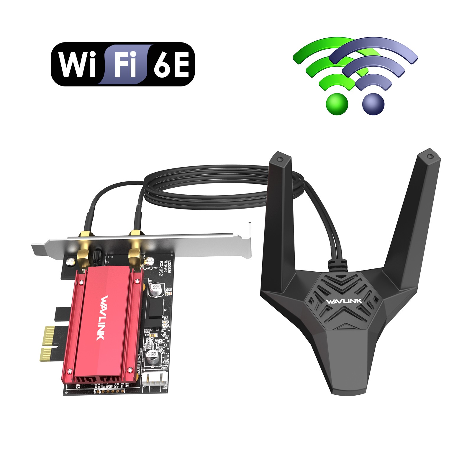 WiFi 6E Tri Band Intel AX210 AXE5400 PCIe WiFi Card for Desktop PC Bluetooth 5.3