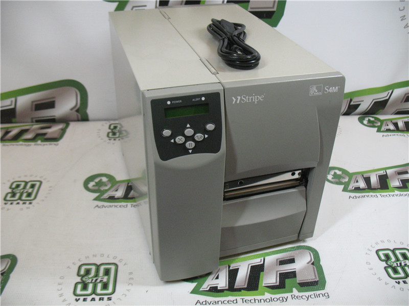 Zebra S4M Barcode Printer Thermal Label Printer w/ Power Cable. As-Is.