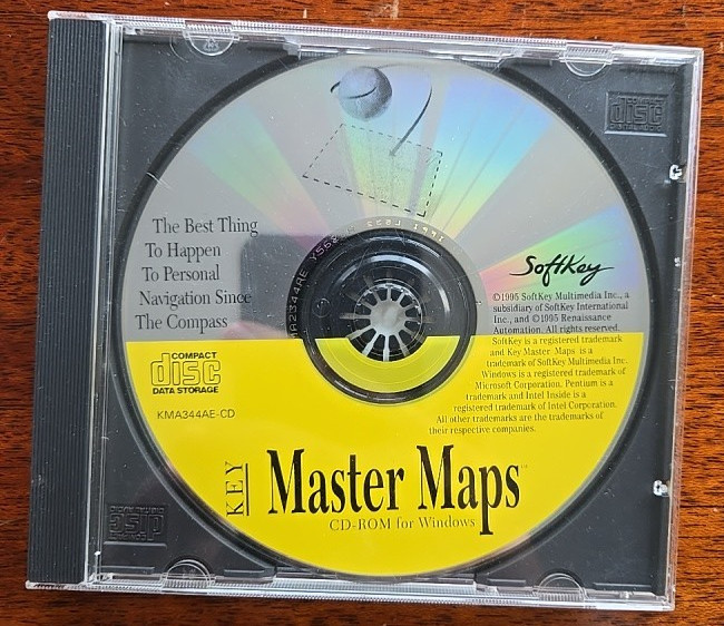 1995 Key Master Maps - Softkey    1- CD Case