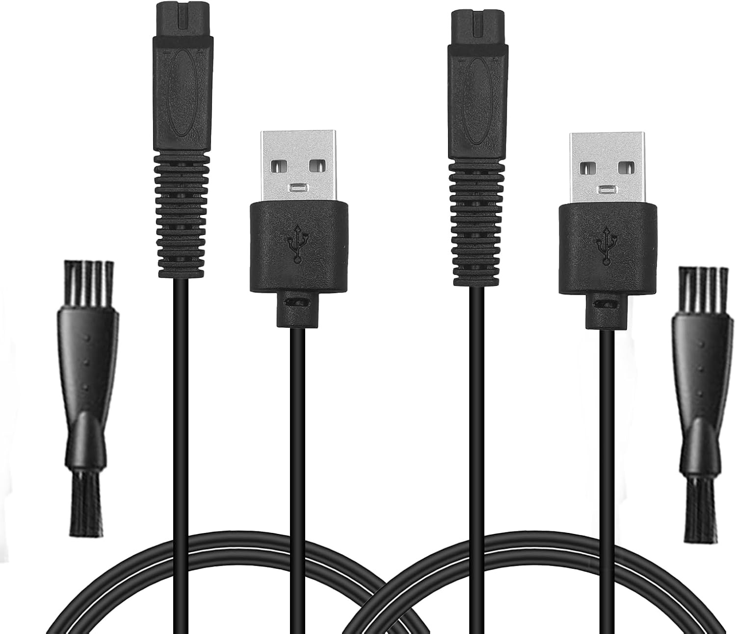 USB Charger Cable Compatible with Freebird Head Shaver, 5V 1A Electric Black 