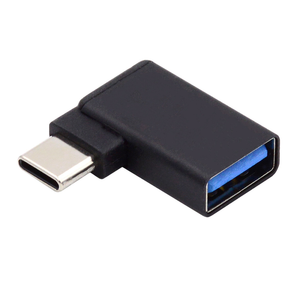 CABLECY Right Angled 90 Degree USB-C Type-C to USB 3.0 Female OTG Adapter 10Gbps