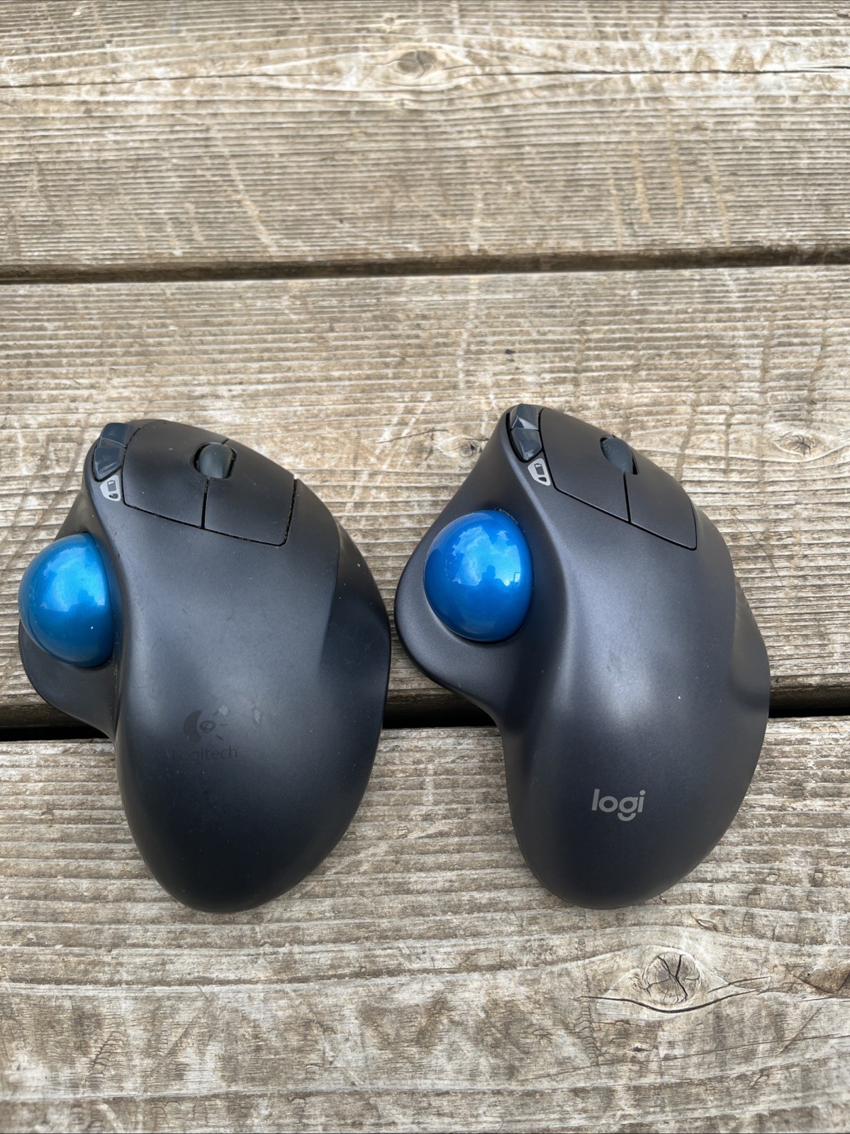 x2 Logitech M570 Wireless Trackball Mouse - NO DONGLE - UNTESTED - LOT OF 2