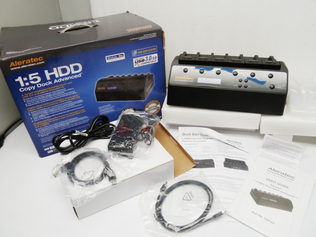 Aleratec 1:5 HDD Copy Dock Advanced Hard Disk Drive Duplicator | P/N: 350129