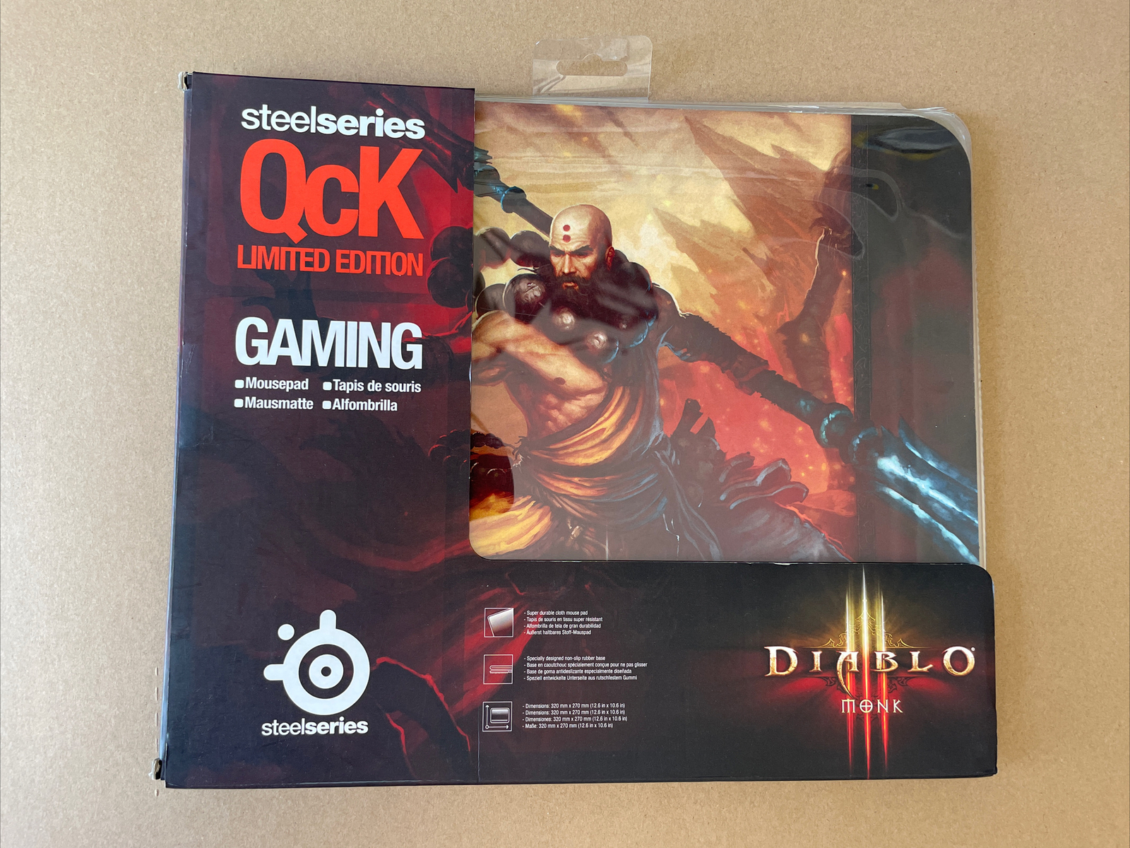 STEELSERIES QCK LIMITED EDITION DIABLO 3 PC GAMING MOUSEPAD MONK