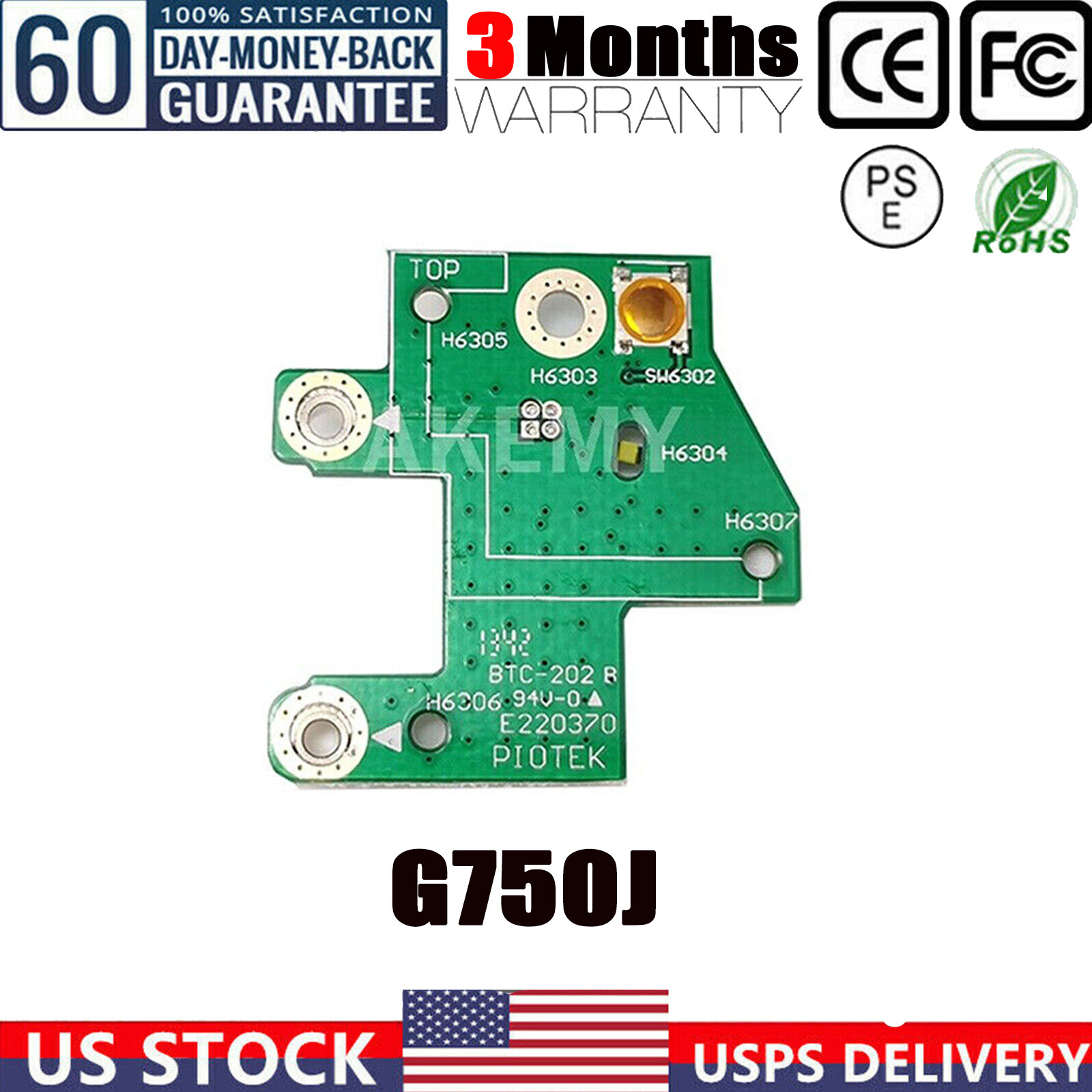 POWER BUTTON BOARD FOR ASUS G750JW G750JS G750JX G750JH G750JZ G750JM G750J
