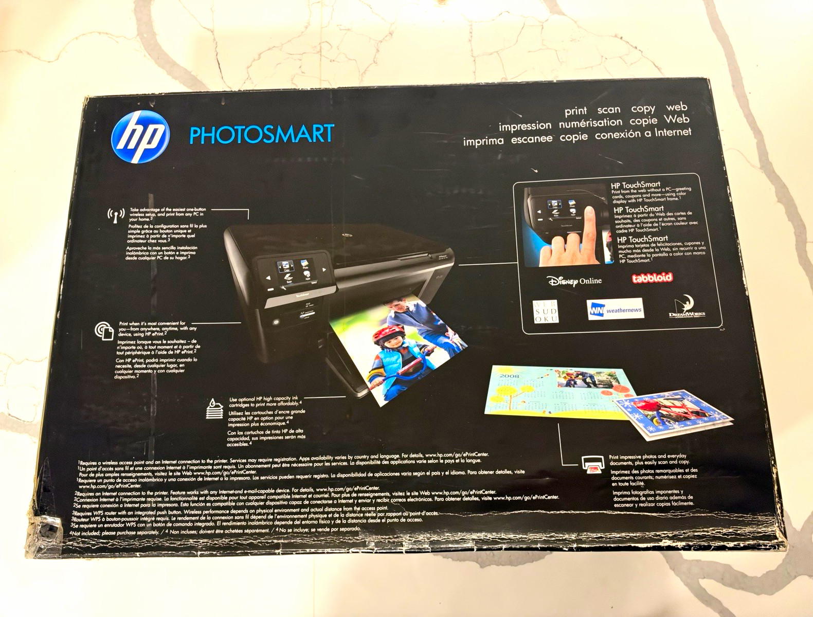 HP Photosmart D110a CN731A Wireless All-in-One Inkjet Printer NEW Sealed WornBox