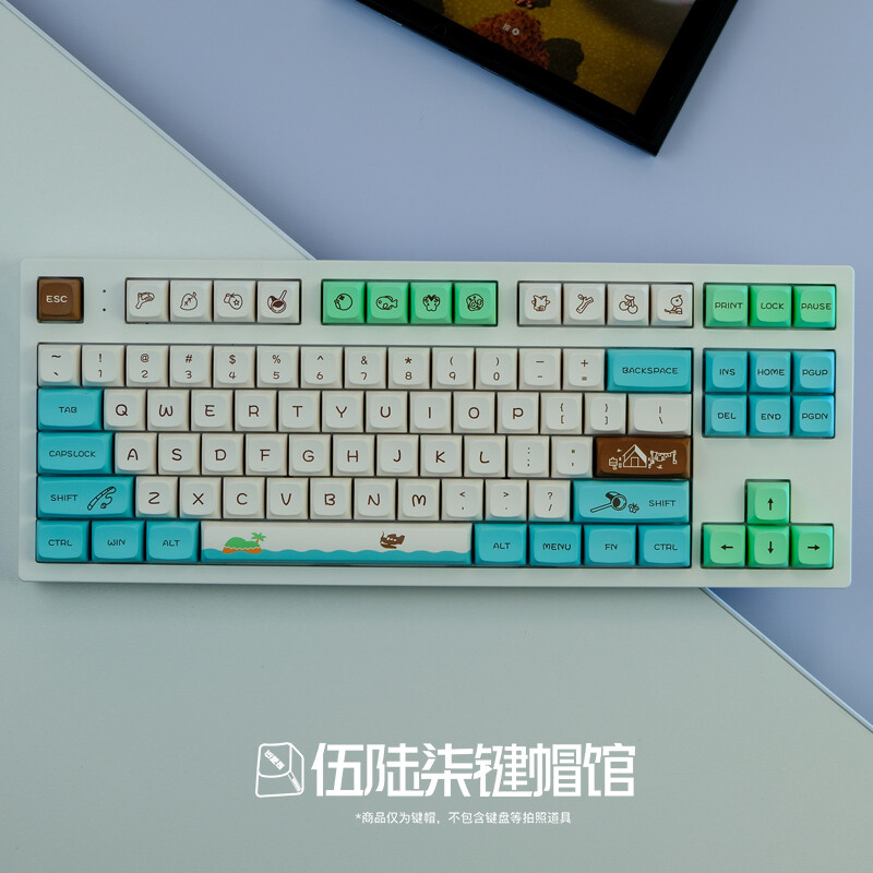Animal Crossing Forest Friends KeyCaps PBT XDA Heigh 135 Keys For Keyboard Gift