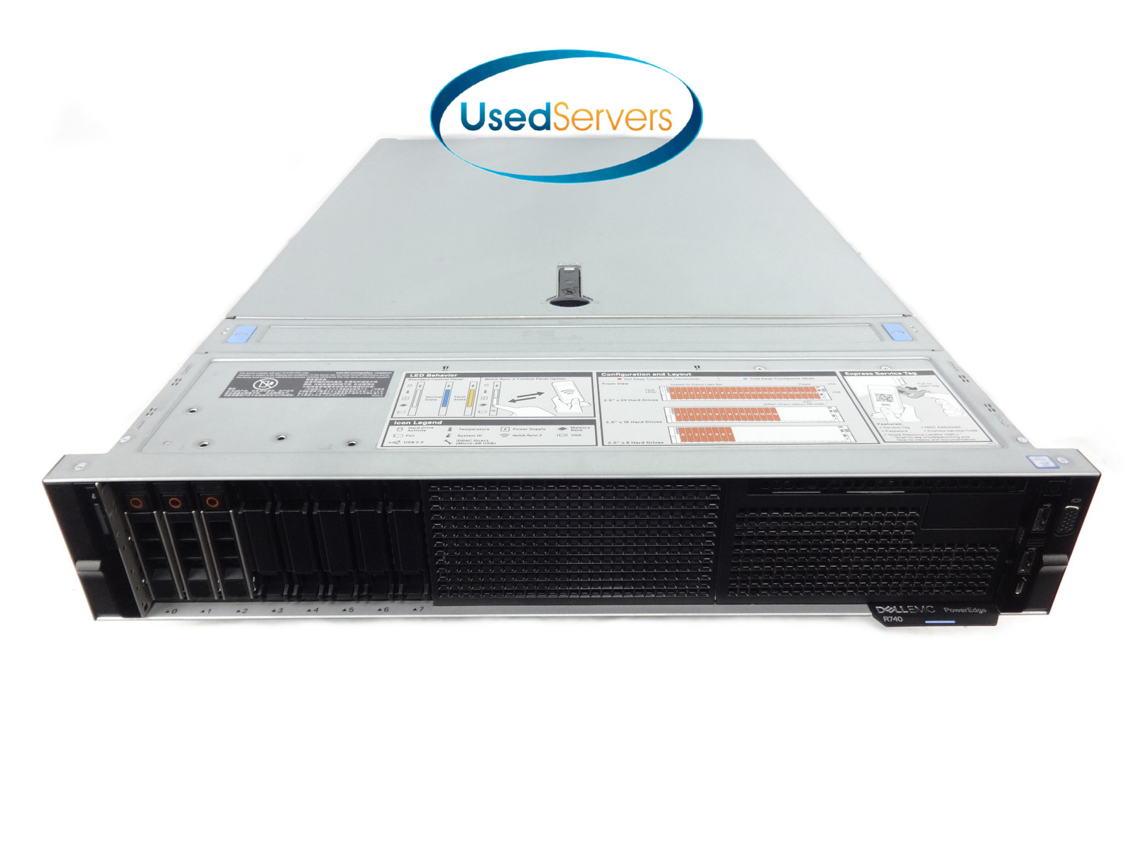 Poweredge R740 8SFF NO RAM 2xGold 5118 2.3GHZ=24Cores 3x HD TRAY H730P