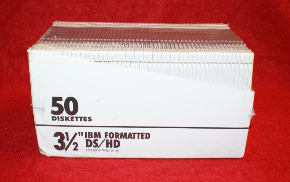 NEW SEALED  Verbatim 50 Pack  IBM High Density IBM Formatted 3.5 Diskettes